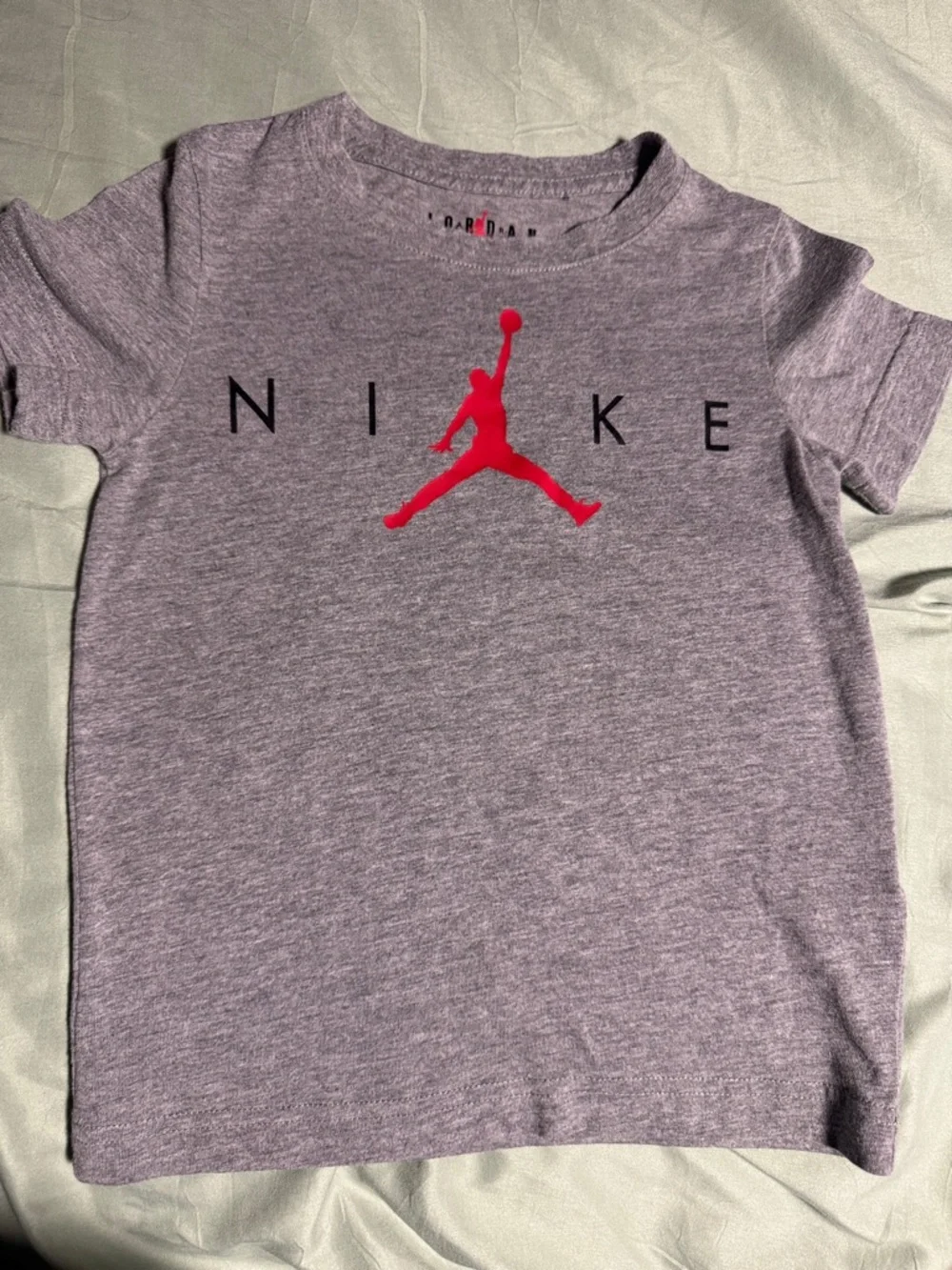Nike Kids Purple Tee with Red Jumpman Logo - Picture 1 of 1